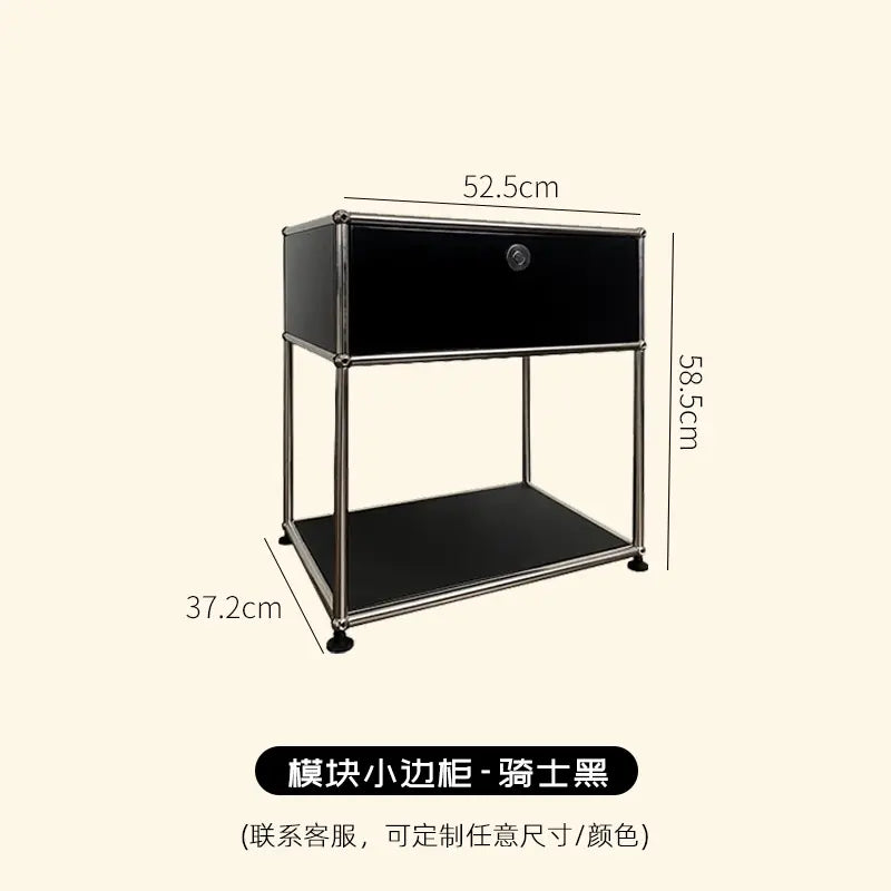 LAIMO Beatrice Retro Modular Stainless Steel Living Room Cabinet from LAIMO