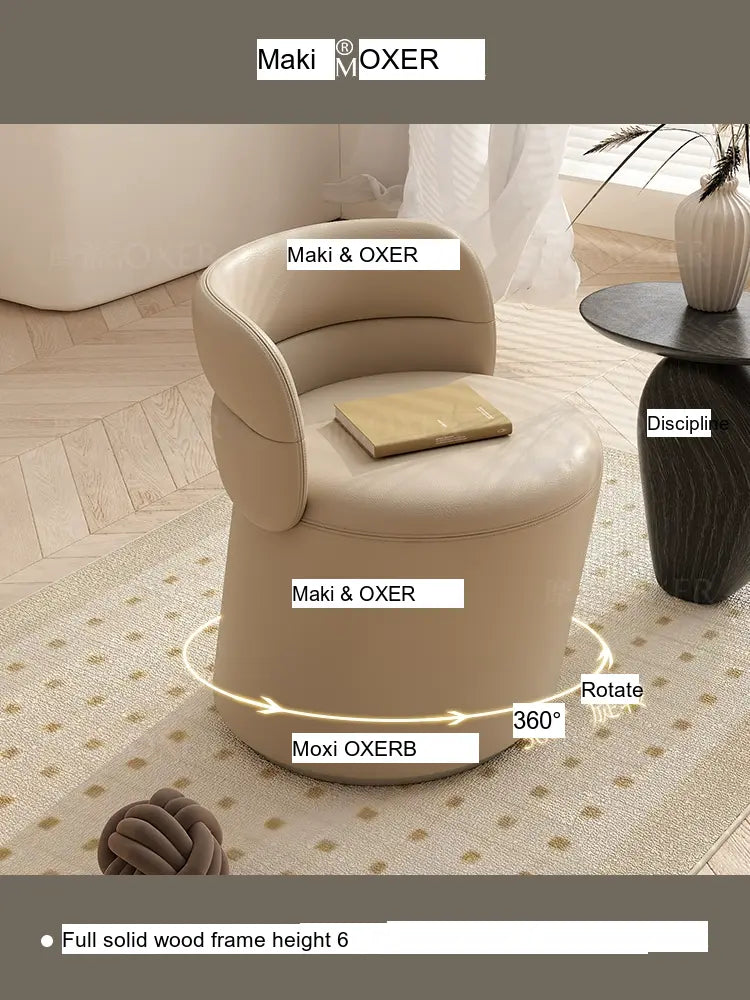MOXER Marisol Sleek High-Quality Makeup Stool from MOXER