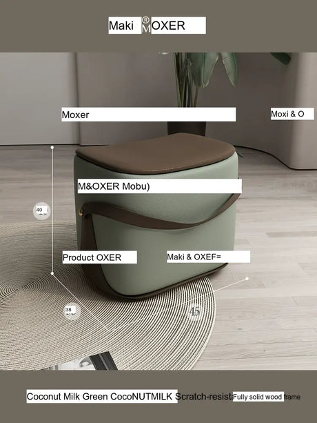 MOXER Isolde Elegant Solid Wood Footstool from MOXER
