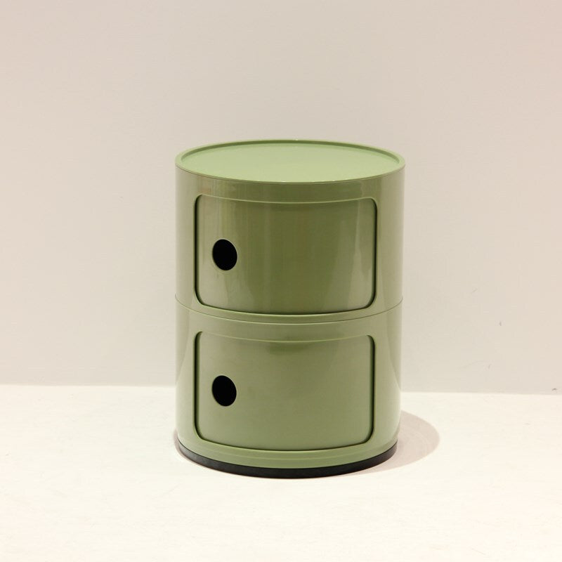 NIYE Aveline Minimalist Round Storage Side Table from NIYE