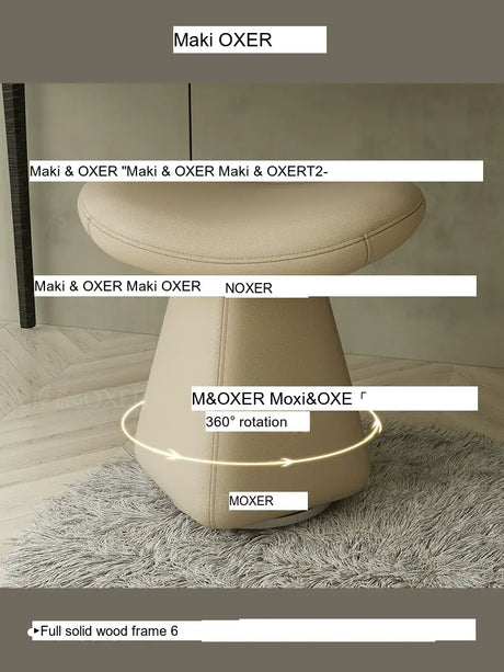 MOXER Isola Chic Leather Dressing Stool from MOXER