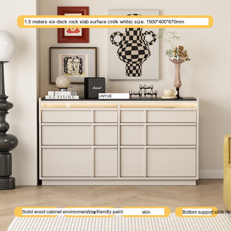 LINYUE Bennett Retro Solid Wood Multi-Drawer Cabinet from LINYUE