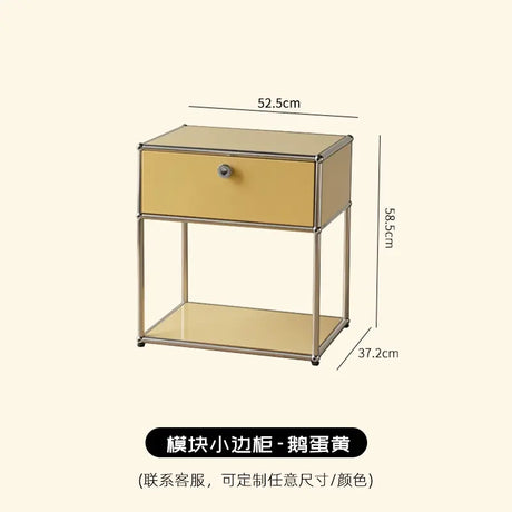 LAIMO Beatrice Retro Modular Stainless Steel Living Room Cabinet from LAIMO