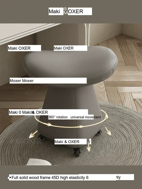 MOXER Isadora Elegant Rotatable Makeup Stool from MOXER