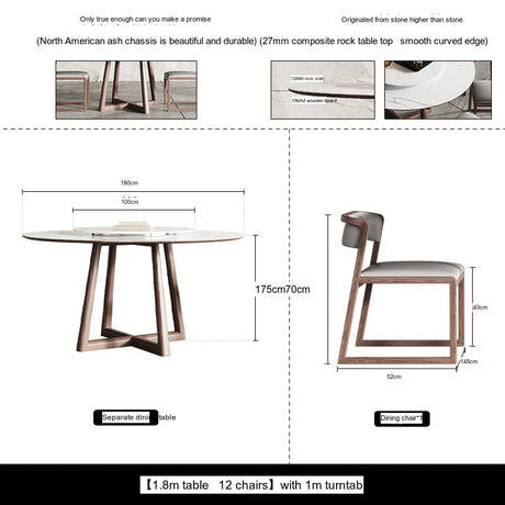 OROMA Cordoba Minimalist Solid Wood Dining Set from OROMA