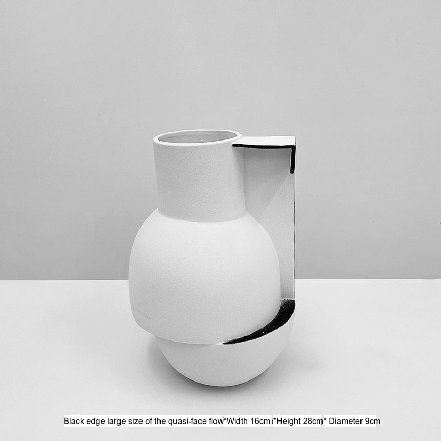 VAVINCI Aeliana Artistic Geometric Ceramic Flower Bottle from VAVINCI