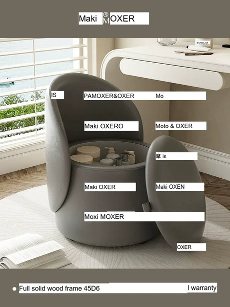 MOXER Aria Luxury Movable Makeup Stool from MOXER