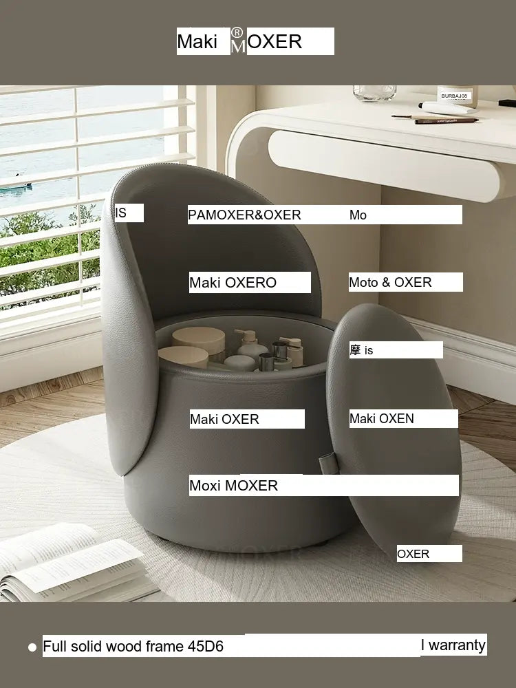 MOXER Aria Luxury Movable Makeup Stool from MOXER