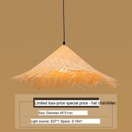 BOJI Armand Vintage Multi-Color Straw Hat Lampshade from BOJI