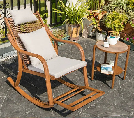 MOJIA Felix Reclining Rattan Patio Chair with Footrest for Comfort from MOJIA