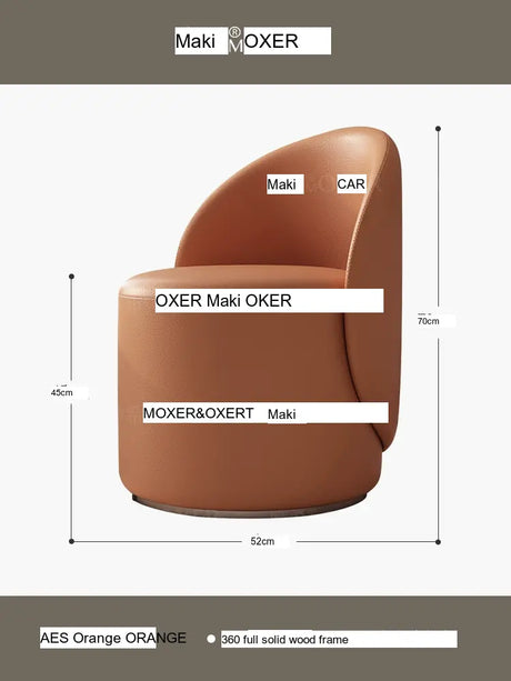 MOXER Araceli Elegant Leather Makeup Stool from MOXER