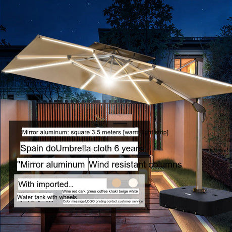 MOJIA Selene Solar-Powered Garden Umbrella with Ambient Glow from MOJIA