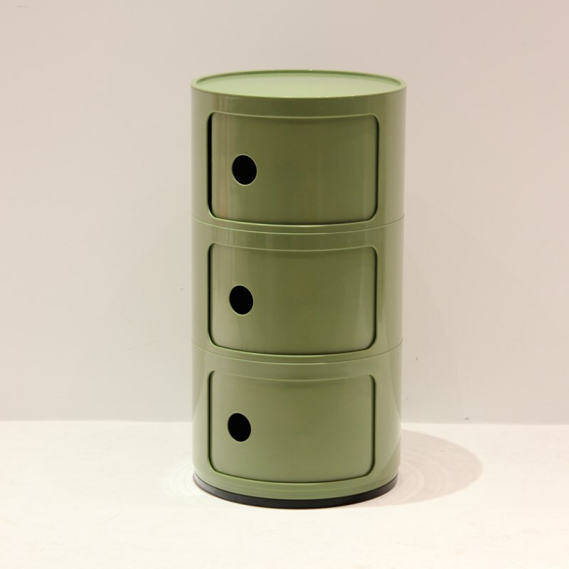 NIYE Aveline Minimalist Round Storage Side Table from NIYE
