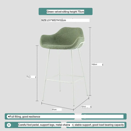ABOUT WHITE Serephina Stylish Minimalist Bar Chair from ABOUT WHITE
