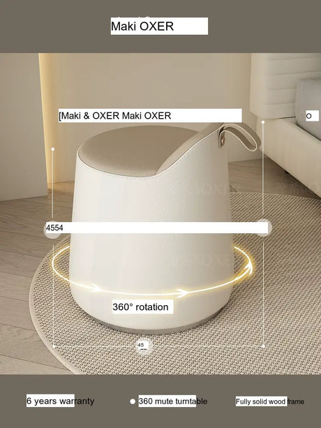 MOXER Ikebana Elegant Cream Makeup Stool from MOXER