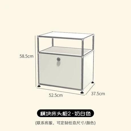 LAIMO Beatrice Retro Modular Stainless Steel Living Room Cabinet from LAIMO