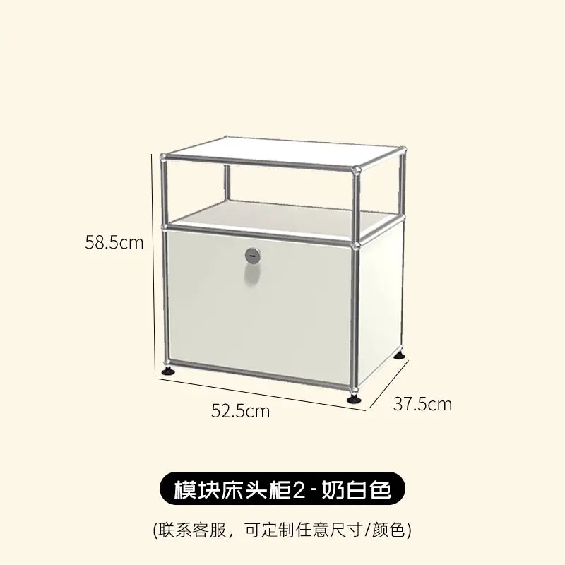 LAIMO Beatrice Retro Modular Stainless Steel Living Room Cabinet from LAIMO