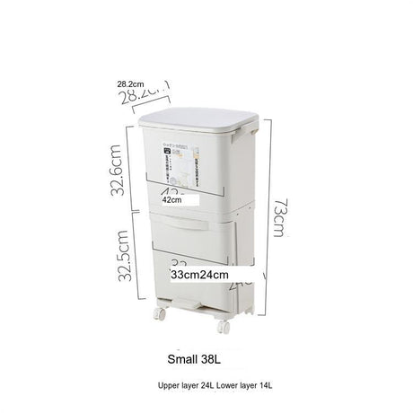 LIVETAI Hokkaido Multilayer Footstep Trash Can from LIVETAI