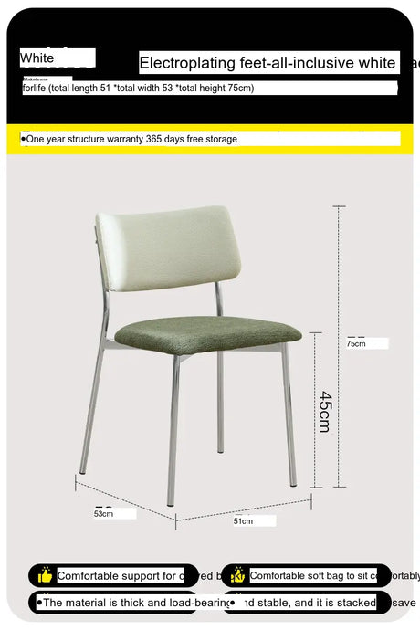 ABOUT WHITE Anouk Luxurious Retro Backrest Dining Chair from ABOUT WHITE