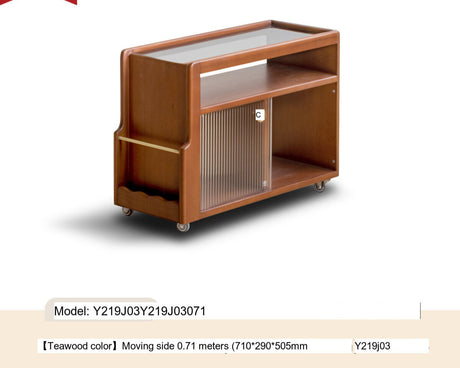 GENJI Tsubasa Rustic Minimalist Solid Wood Side Table from GENJI