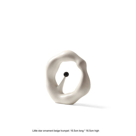 VAVINCI Lysandra Nordic Gray Abstract Geometric Ceramic Ornament from VAVINCI