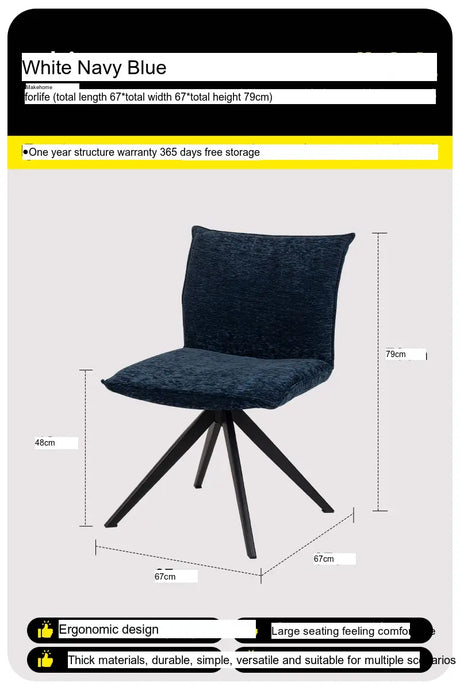 ABOUT WHITE Azura Modern Comfortable Nordic Dining Chair from ABOUT WHITE