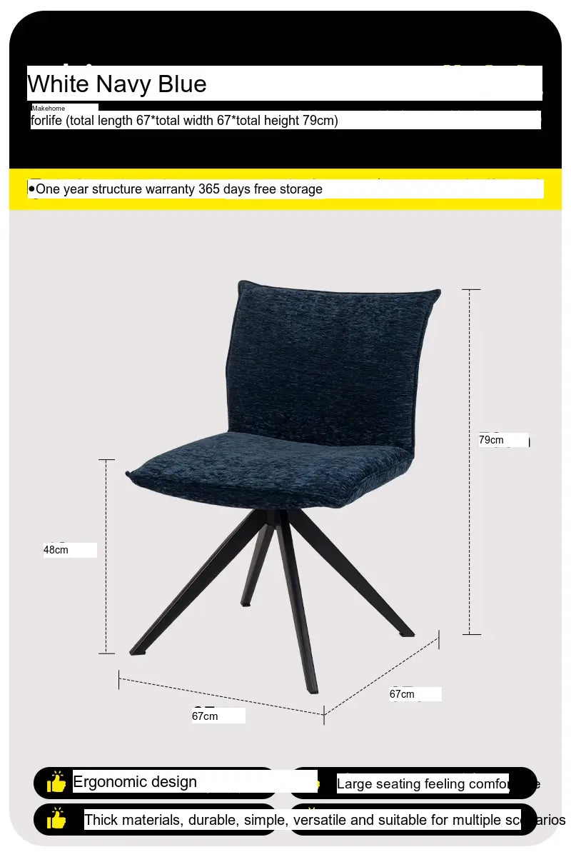 ABOUT WHITE Azura Modern Comfortable Nordic Dining Chair from ABOUT WHITE