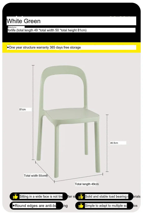 ABOUT WHITE Seville Minimalist Plastic Dining Chair from ABOUT WHITE