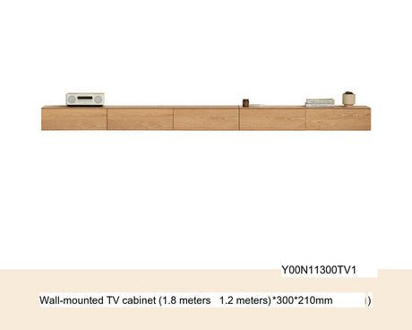 GENJI Callan Sleek Solid Wood Wall-Mounted TV Cabinet from GENJI