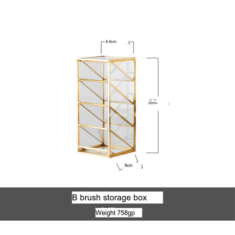 TIANRUN Elowen Chic Metallic Brush Lipstick Storage Box from TIANRUN