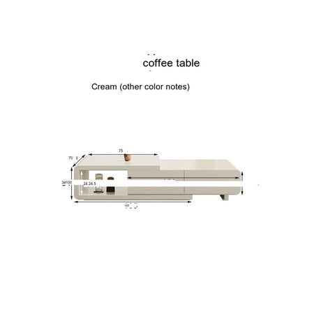 KOCU HOME Catania Rustic Retractable Solid Wood Table from KOCU HOME