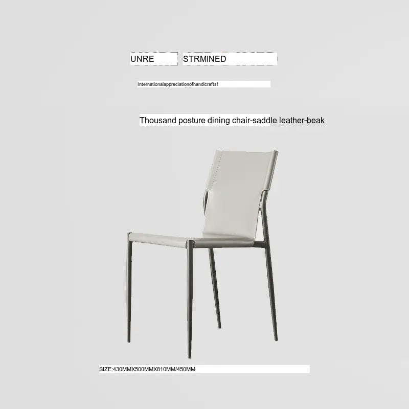 MOXER Iskandar Luxe Saddle Leather Dining Chair from MOXER