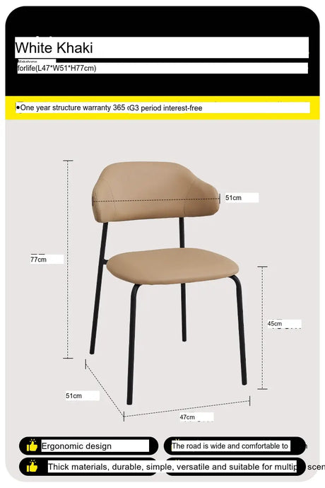 ABOUT WHITE Amaya Sleek Stackable Comfort Dining Chair from ABOUT WHITE