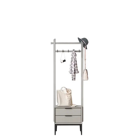 LINYUE Leo Italian Solid Wood Hat Rack & Shoe Stool Combo from LINYUE