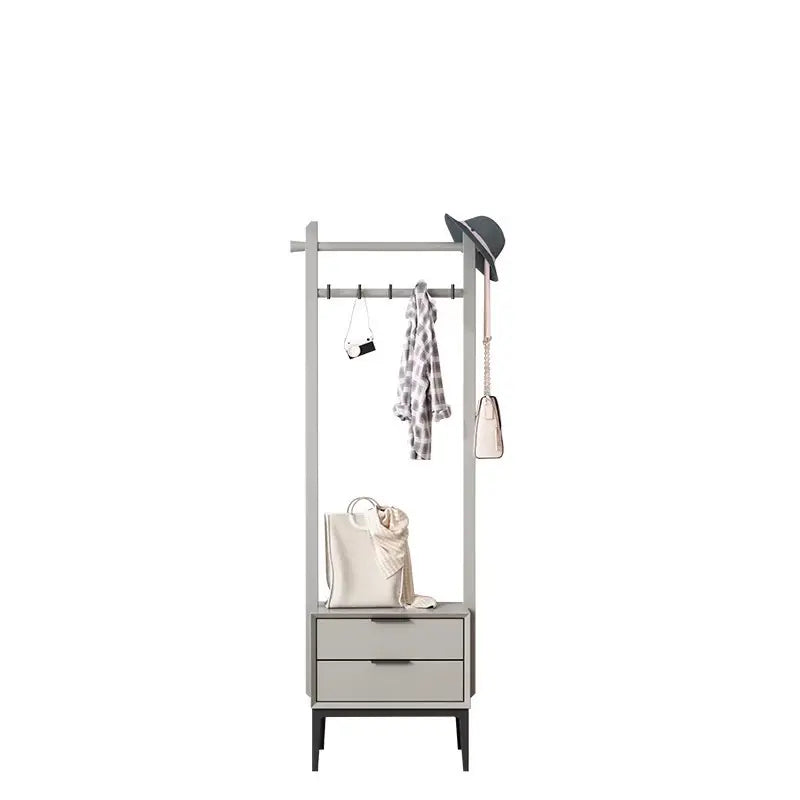 LINYUE Leo Italian Solid Wood Hat Rack & Shoe Stool Combo from LINYUE