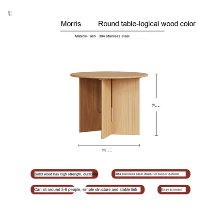 TELLS Yamaguchi Elegant Solid Wood Bauhaus Dining Table from TELLS