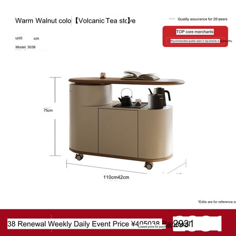 QUANMU Isadora Rotating Luxury Tea Cart from QUANMU