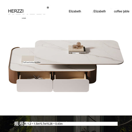 HERZZI Elowen Chic Modern Multifunctional Solid Wood Telescopic TV Cabinet from HERZZI