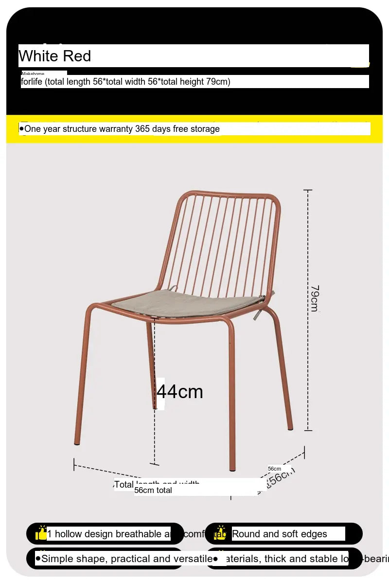 ABOUT WHITE Marisol Stylish Minimalist Stackable Dining Chairs from ABOUT WHITE