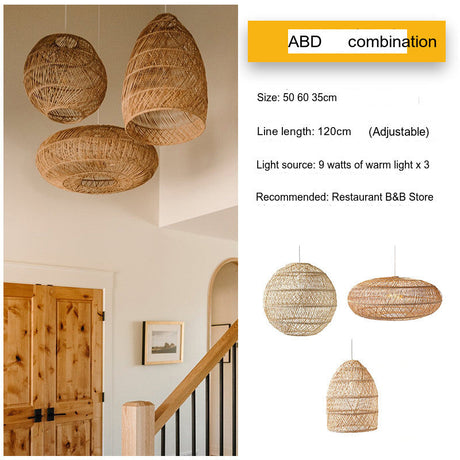 MAILANG Haruki Woven Design Rustic Ceiling Lamp from MAILANG