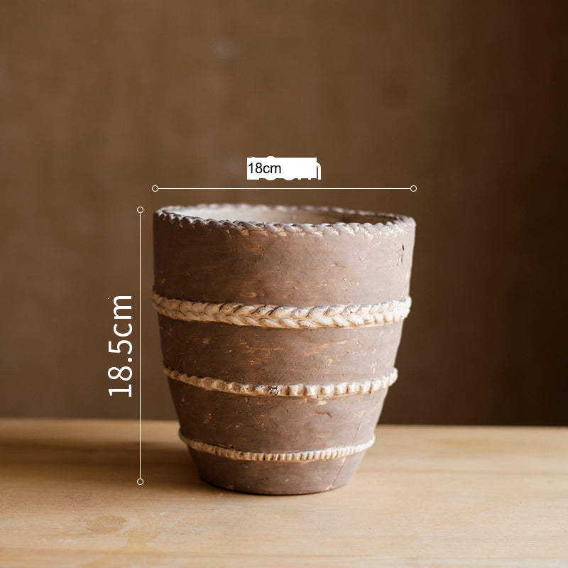 JUHAN Isolde Vintage Clay Handcrafted Flowerpot from JUHAN