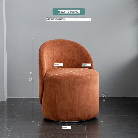 ABOUT WHITE Isolde Velvet Rotating Single Chair from ABOUT WHITE
