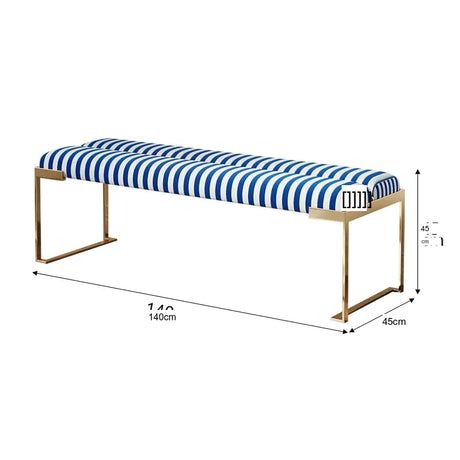 GANGETIC AGE Isolde Elegant Contemporary Steel Bedroom Bench from GANGETIC AGE