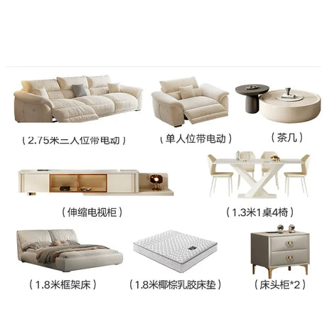 LATE AUTUMN Universal Electric Minimalist Cream Sofa from LATE AUTUMN