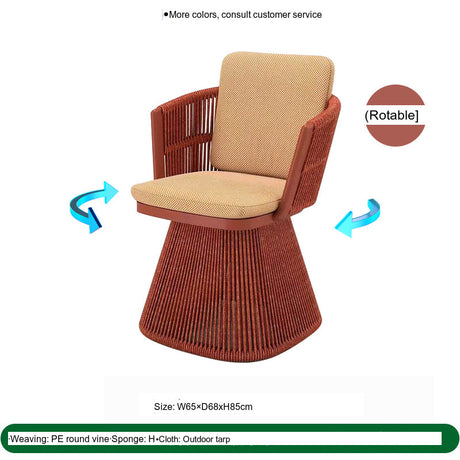 DIME GARDEN Santiago Elegant Woven Rattan Dining Set from DIME GARDEN