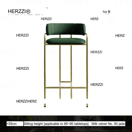 HERZZI Santiago Opulent Gold Luxury Bar Chair from HERZZI