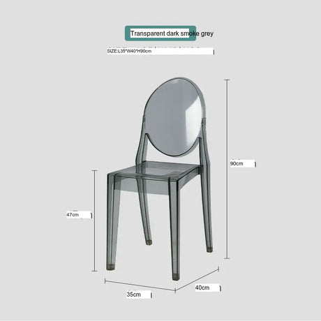 ABOUT WHITE Santiago Sleek Modern Transparent Dining Chair from ABOUT WHITE