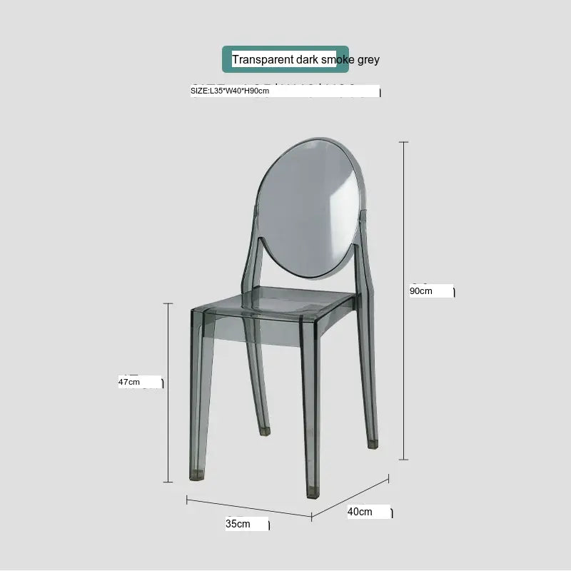 ABOUT WHITE Santiago Sleek Modern Transparent Dining Chair from ABOUT WHITE