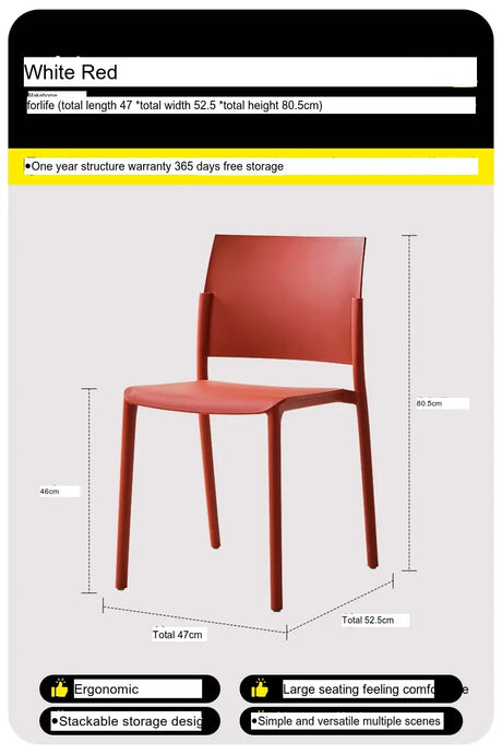 ABOUT WHITE Elowen Minimalist Stackable Dining Chair from ABOUT WHITE
