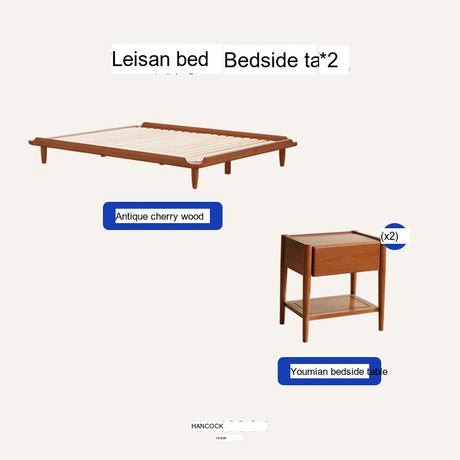 HANKE Isabell Elegant Cherrywood Tatami Bed Frame from HANKE